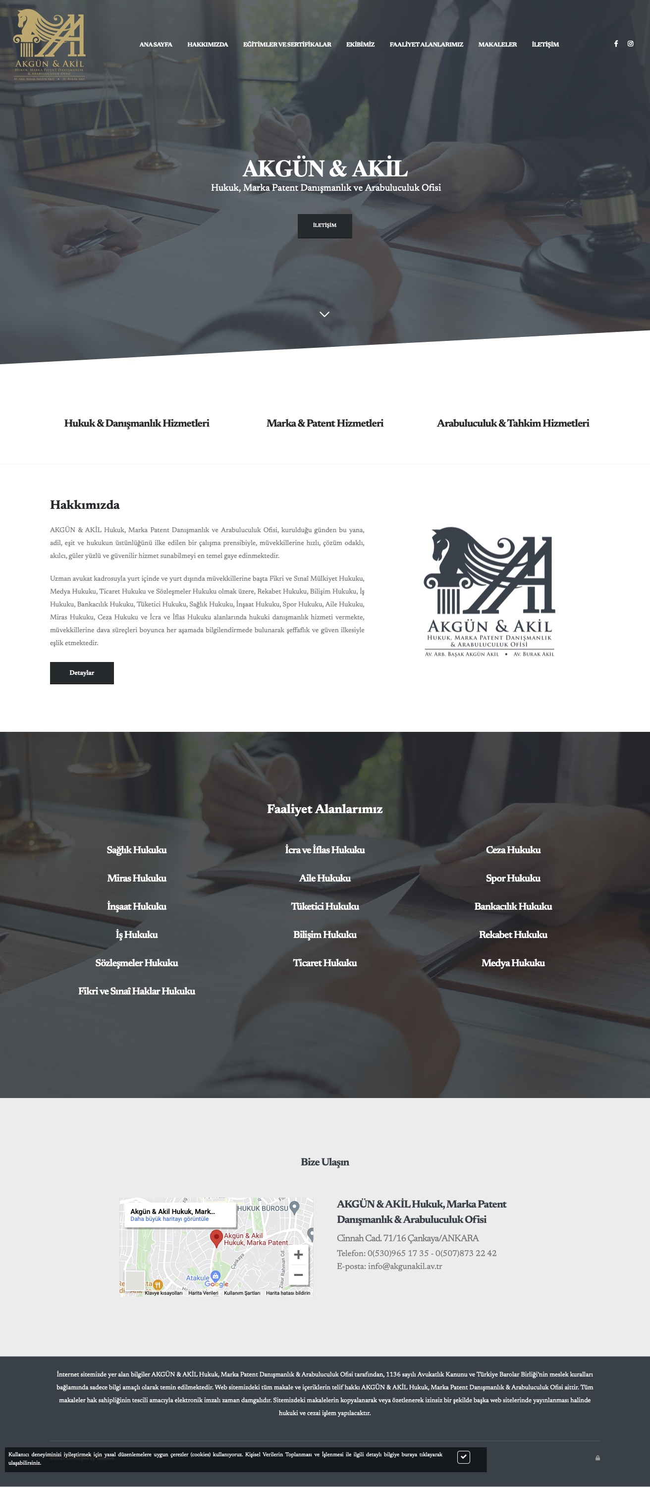 AKGÜN & AKİL Hukuk, Marka Patent Danışmanlık & Arabuluculuk Ofisi - Web Sitesi Tasarımı ve İçerik Yönetim Sistemi