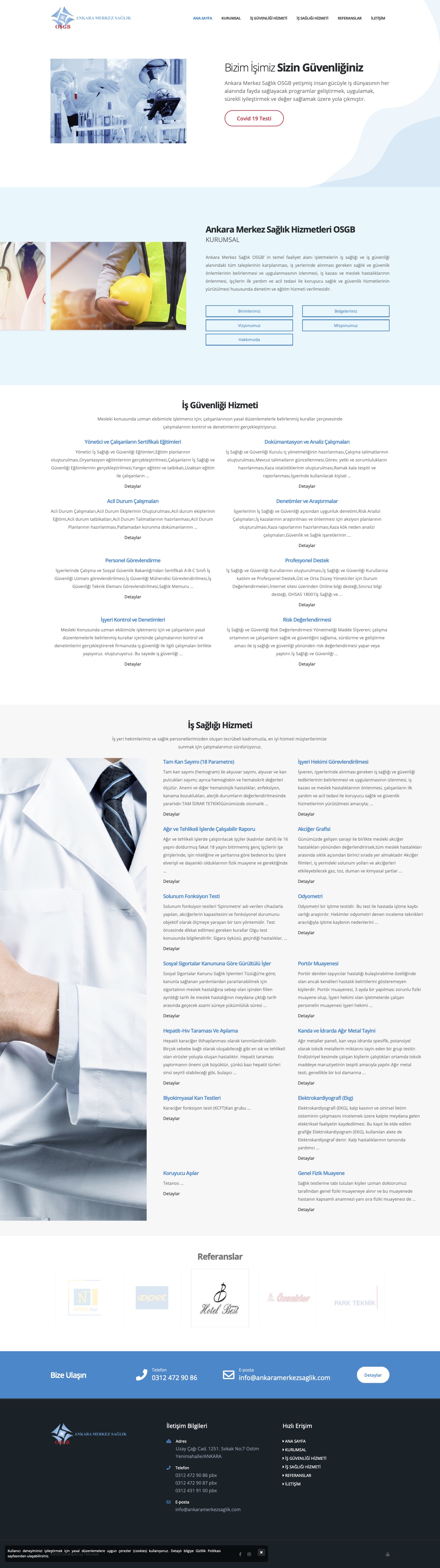 Ankara Merkez Sağlık OSGB - Ankara - Web Sitesi Tasarımı ve İçerik Yönetim Sistemi
